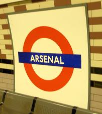 Arsenal Tube Station Sign