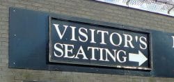 Visitors Seating Sign