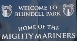 Welcome to Blundell Park Sign